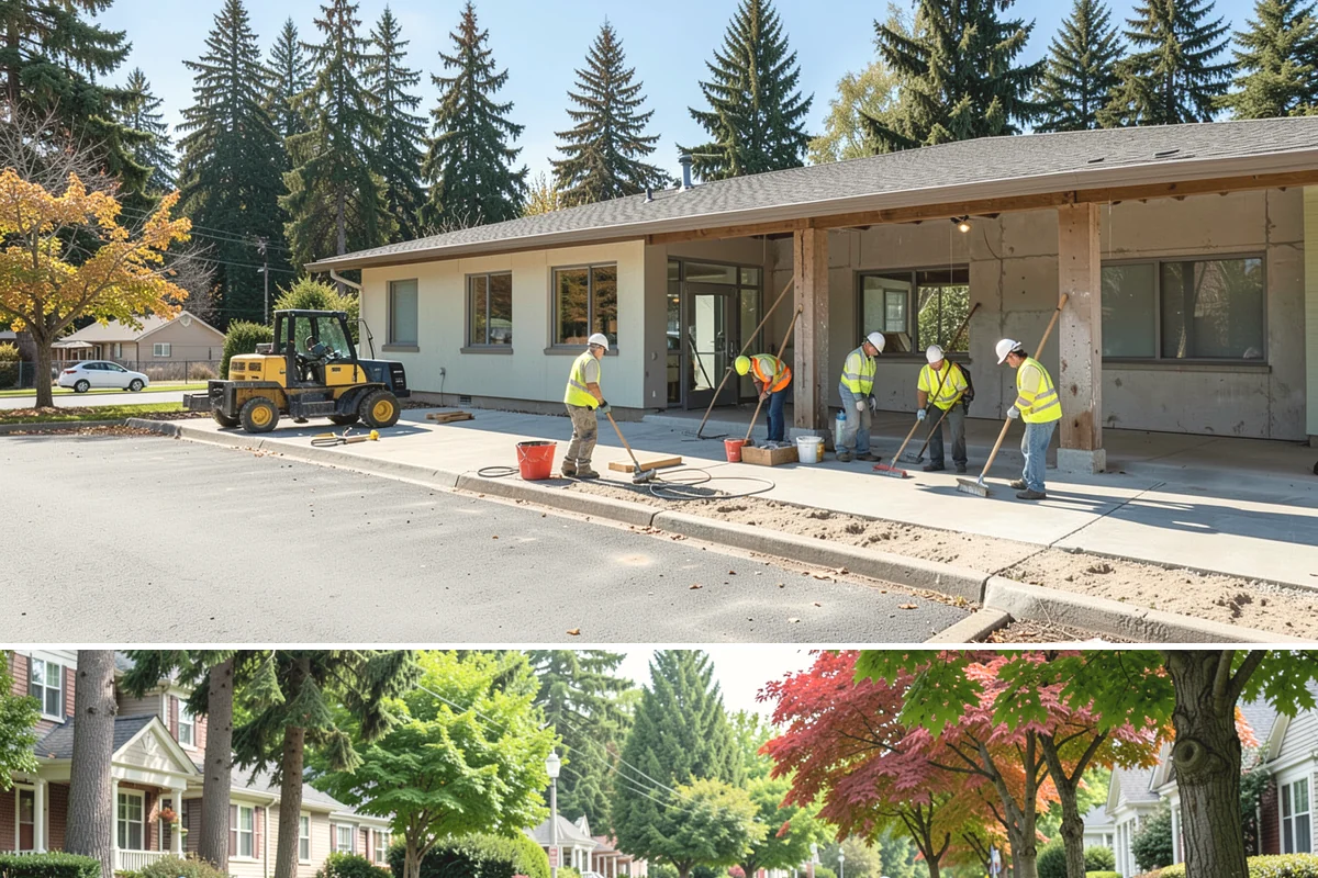 Asphalt Berm Construction in Beaux Arts Village, King County, WA - Berm construction pairs with summer paving projects when warm, dry conditions ensure a solid bond to the pavement.