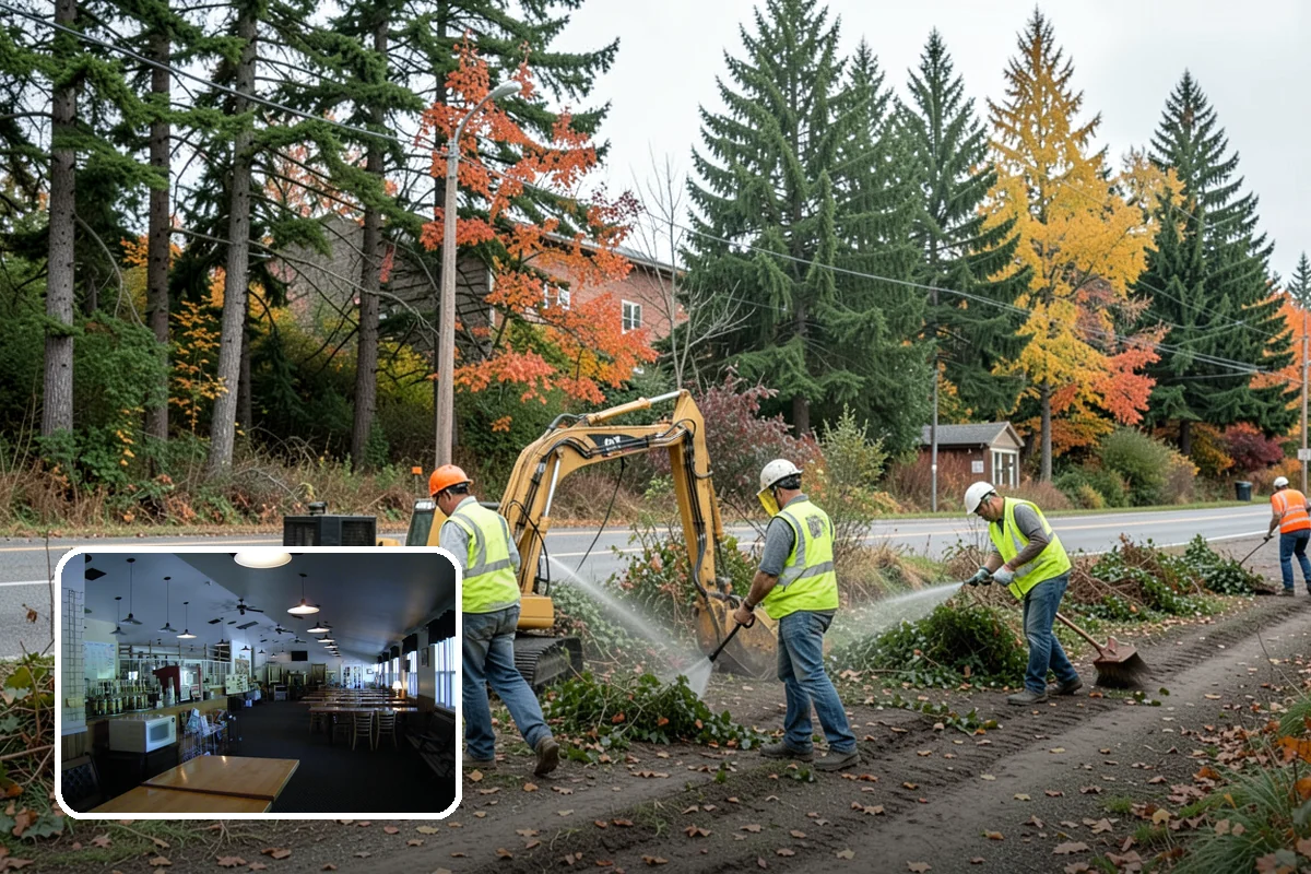 Asphalt Berm Construction in Black Diamond, King County, WA - Economical alternative to concrete curbing