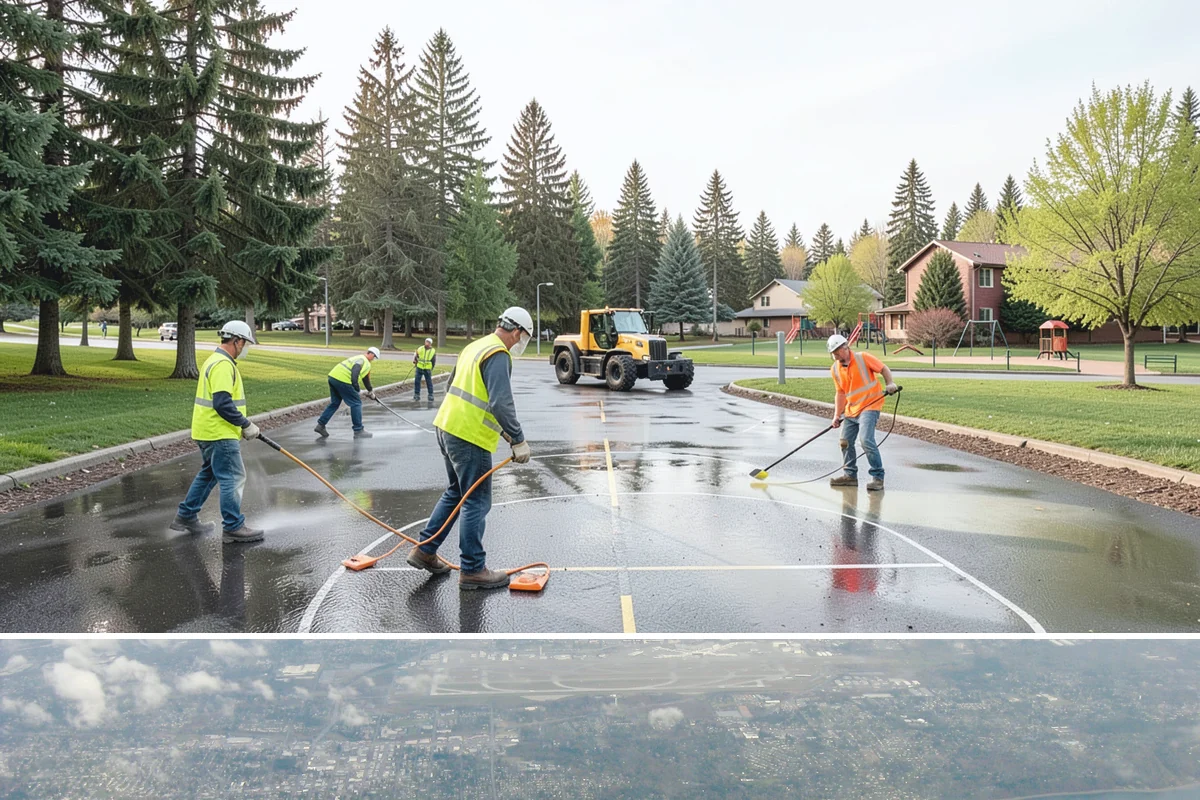 Asphalt Berm Construction in Burien, King County, WA - Berm construction pairs with summer paving projects when warm, dry conditions ensure a solid bond to the pavement.
