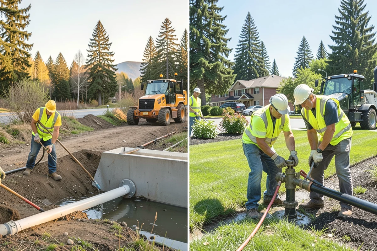 Asphalt Berm Construction in Carbonado, Pierce County, WA - Confirm the alignment and drainage flow line