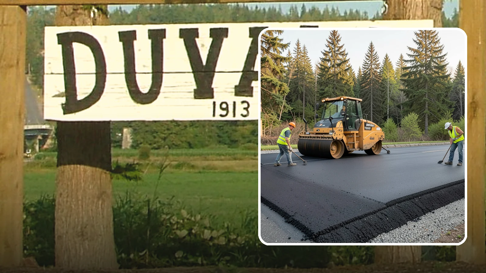Asphalt Berm Construction in Duvall, King County, WA - Machine-extruded asphalt berms and curbs that direct runoff and define pavement edges.