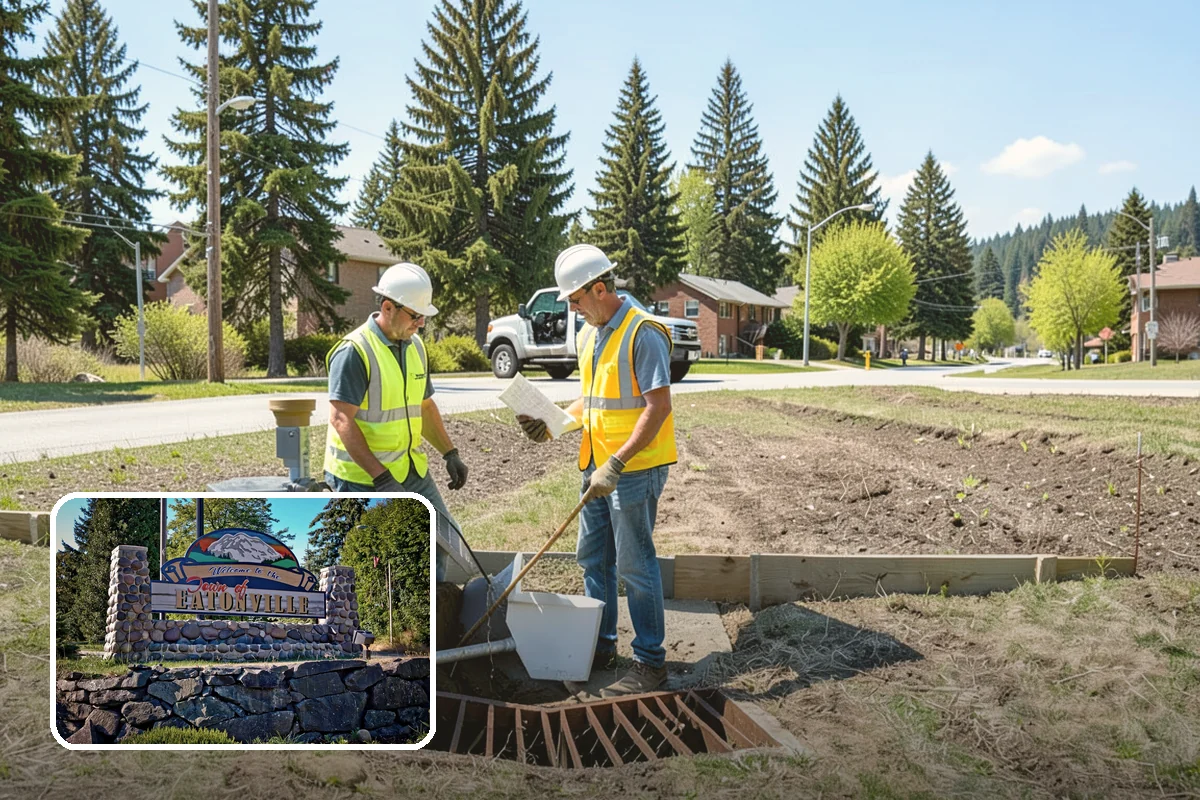 Asphalt Berm Construction in Eatonville, Pierce County, WA - Economical alternative to concrete curbing