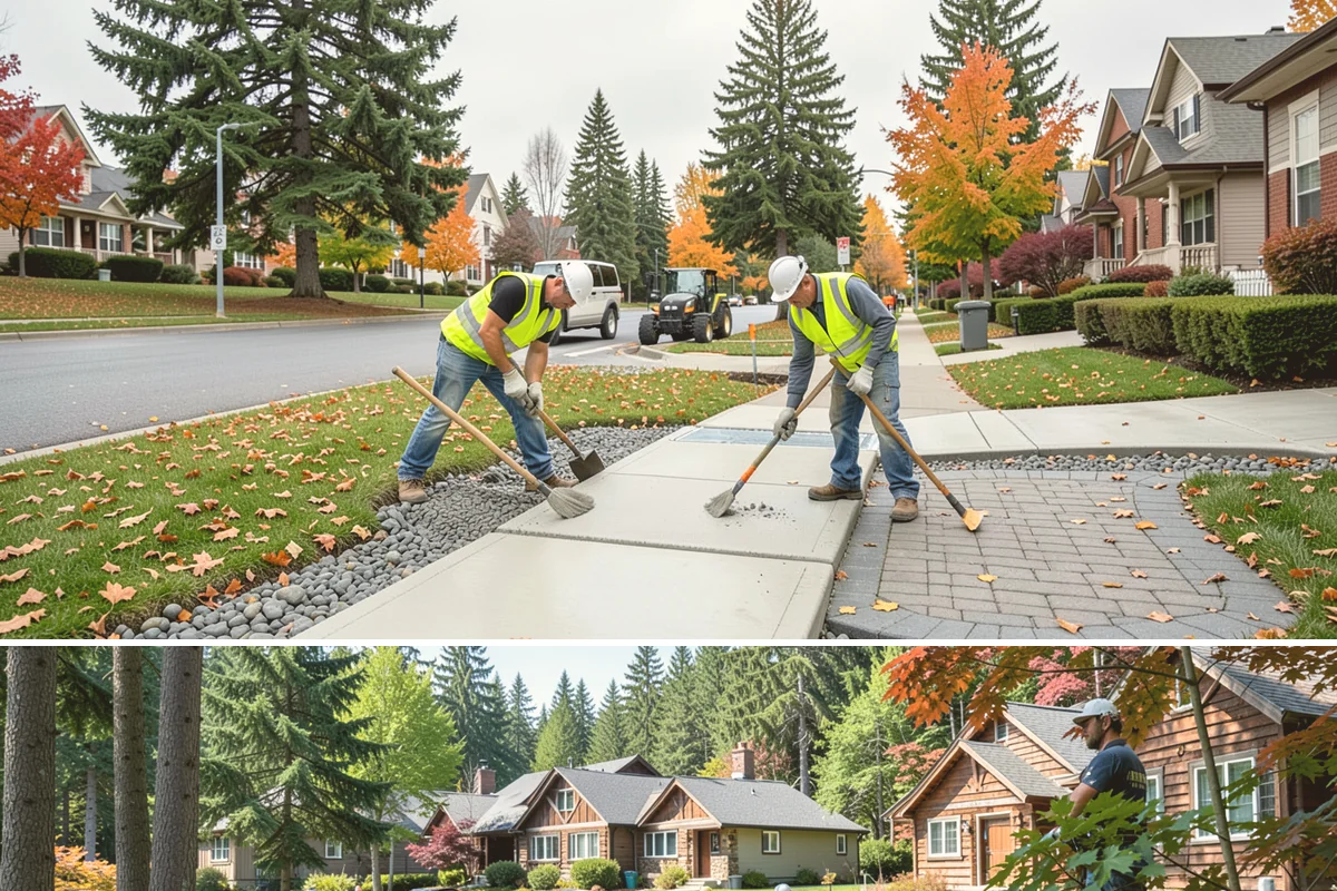 Asphalt Berm Construction in Edgewood, Pierce County, WA - Berm construction pairs with summer paving projects when warm, dry conditions ensure a solid bond to the pavement.