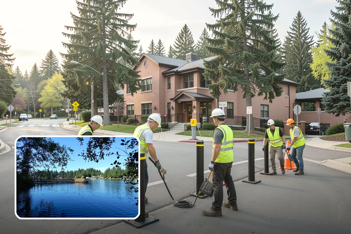 Asphalt Berm Construction in Federal Way, King County, WA - Economical alternative to concrete curbing