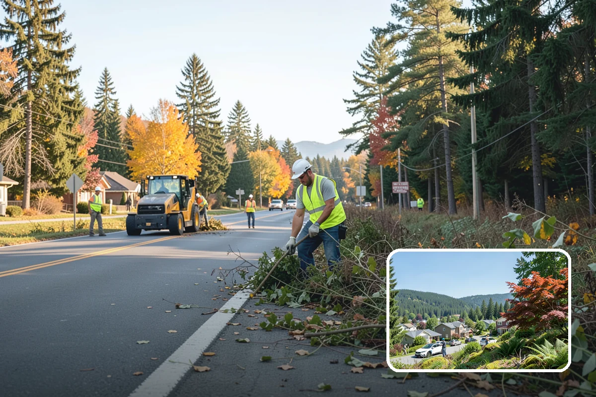 Asphalt Berm Construction in Index, Snohomish County, WA - Economical alternative to concrete curbing