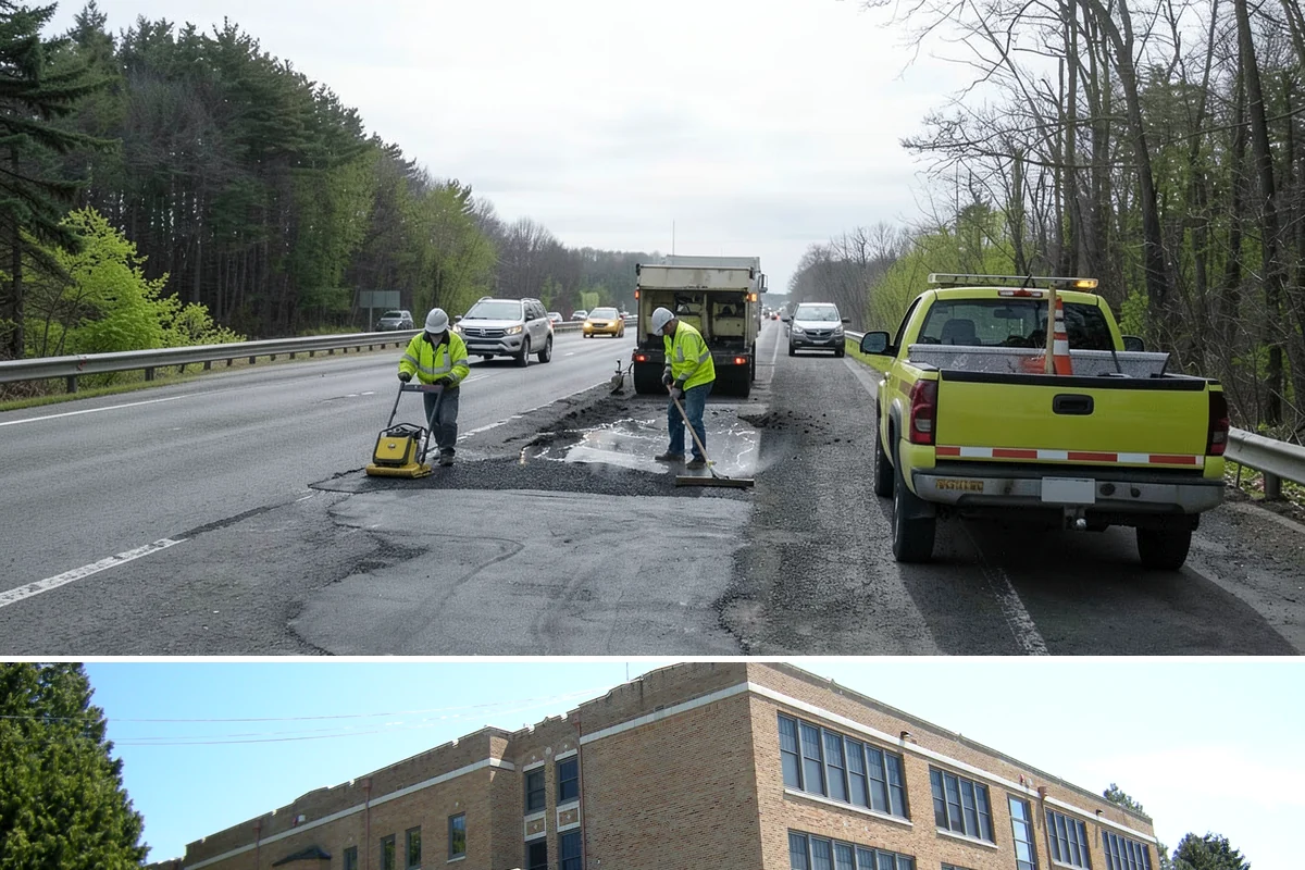Asphalt Berm Construction in Maple Valley, King County, WA - Berm construction pairs with summer paving projects when warm, dry conditions ensure a solid bond to the pavement.