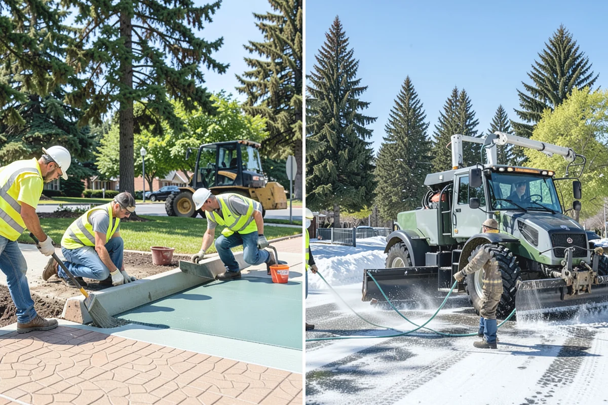 Asphalt Berm Construction in Marysville, Snohomish County, WA - Confirm the alignment and drainage flow line