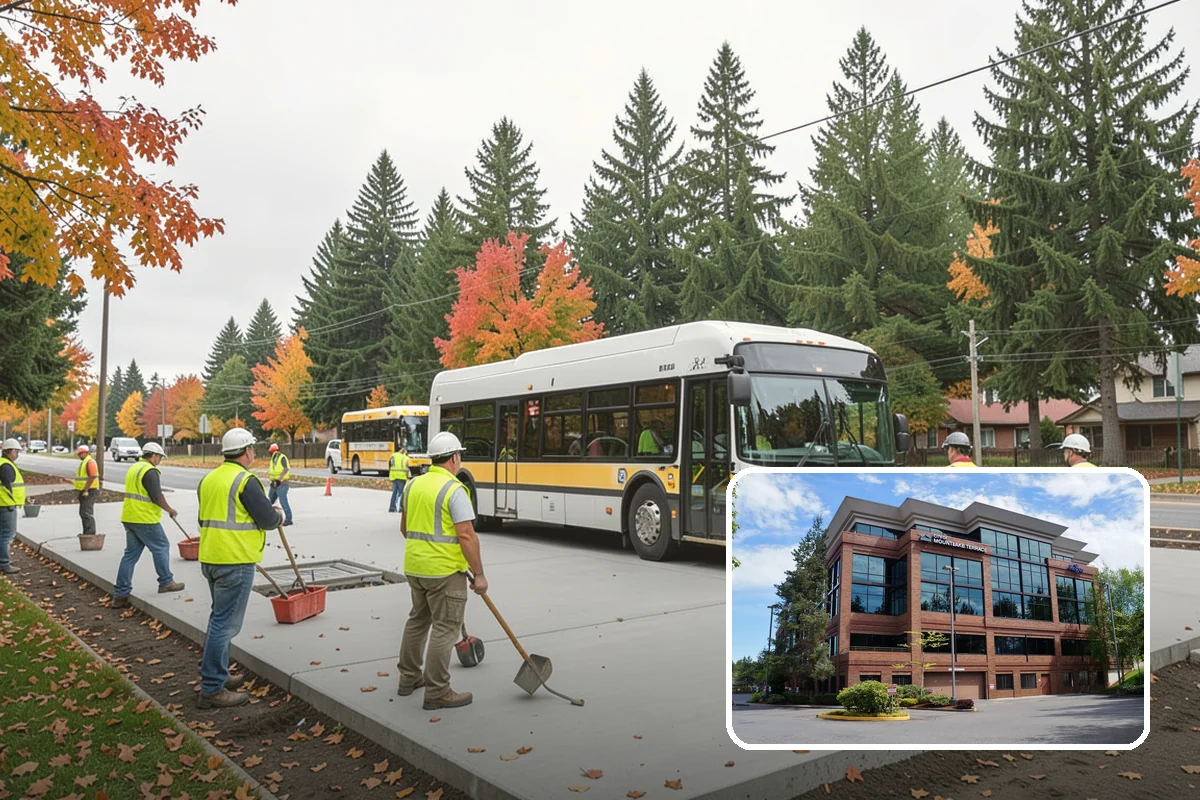 Asphalt Berm Construction in Mountlake Terrace, Snohomish County, WA - Economical alternative to concrete curbing