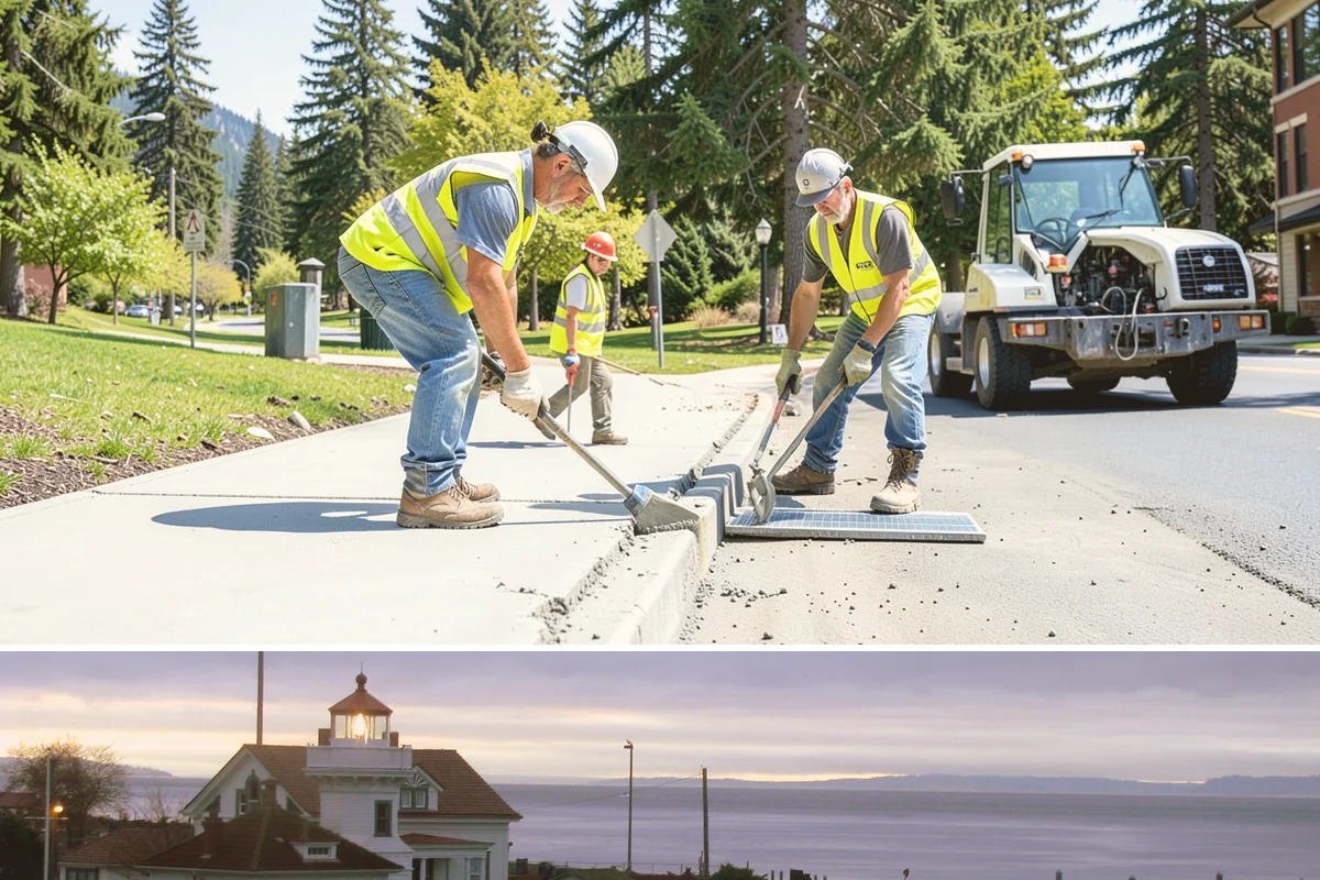 Asphalt Berm Construction in Mukilteo, Snohomish County, WA - Berm construction pairs with summer paving projects when warm, dry conditions ensure a solid bond to the pavement.
