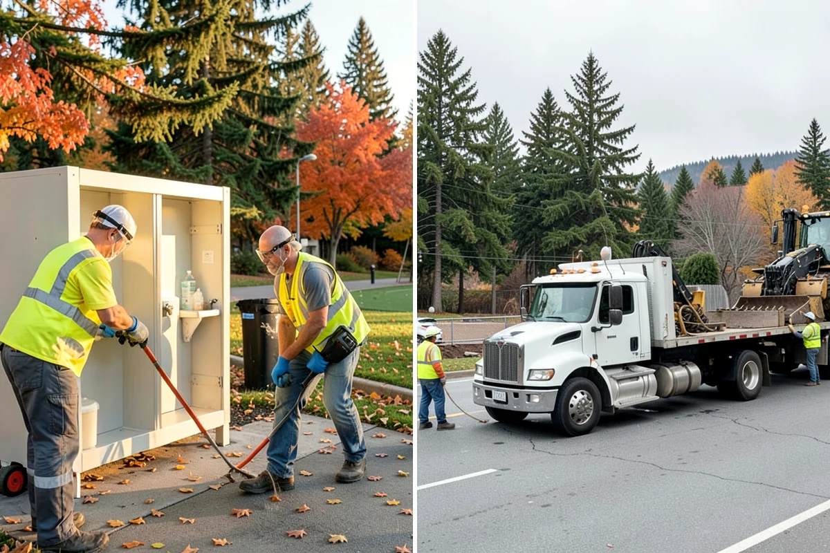 Asphalt Berm Construction in Normandy Park, King County, WA - Confirm the alignment and drainage flow line