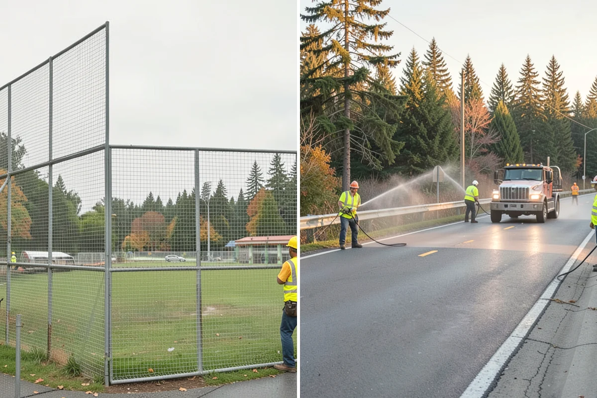 Asphalt Berm Construction in North Bend, King County, WA - Confirm the alignment and drainage flow line