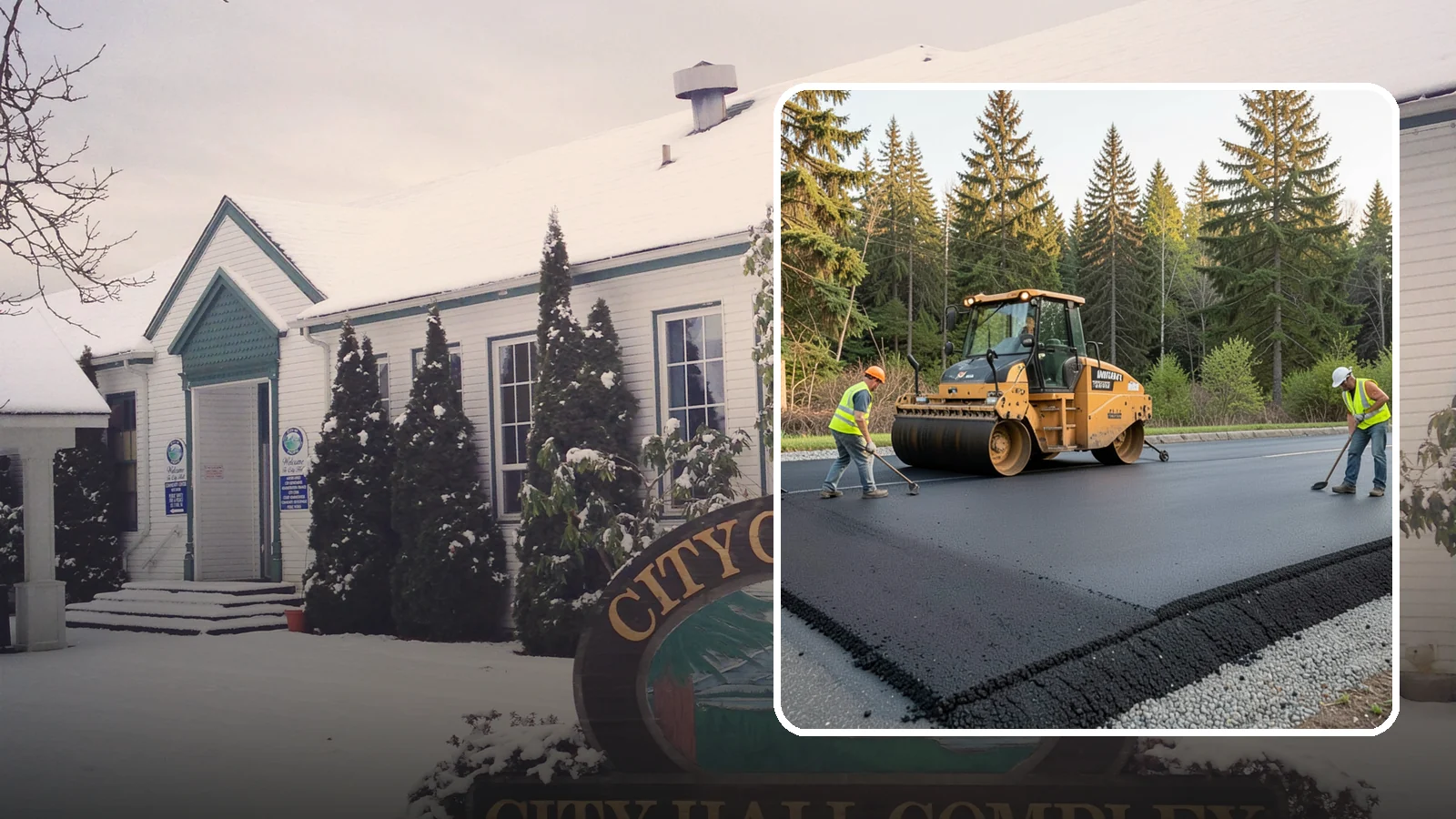 Asphalt Berm Construction in Pacific, King County, WA - Machine-extruded asphalt berms and curbs that direct runoff and define pavement edges.