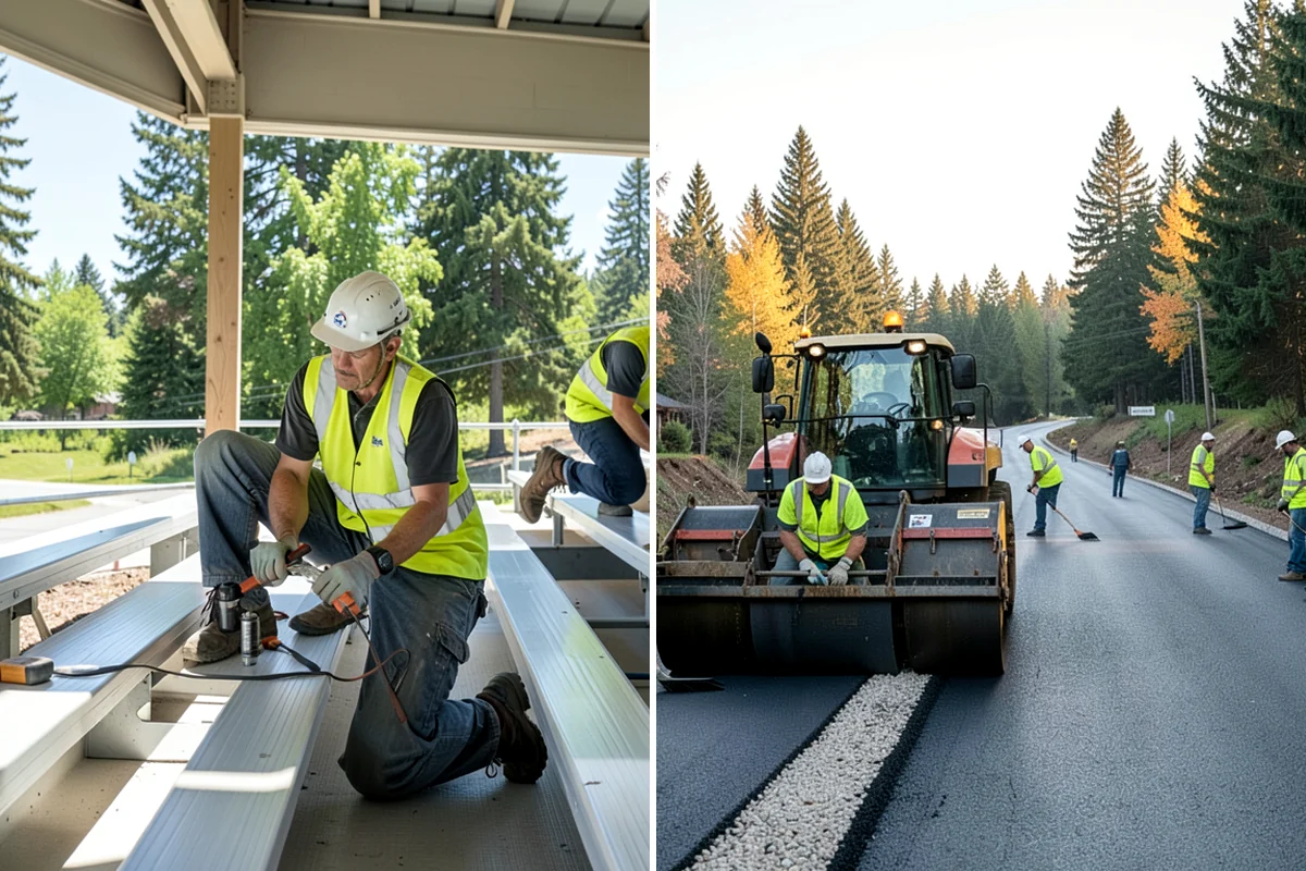 Asphalt Berm Construction in Sedro-Woolley, Skagit County, WA - Confirm the alignment and drainage flow line