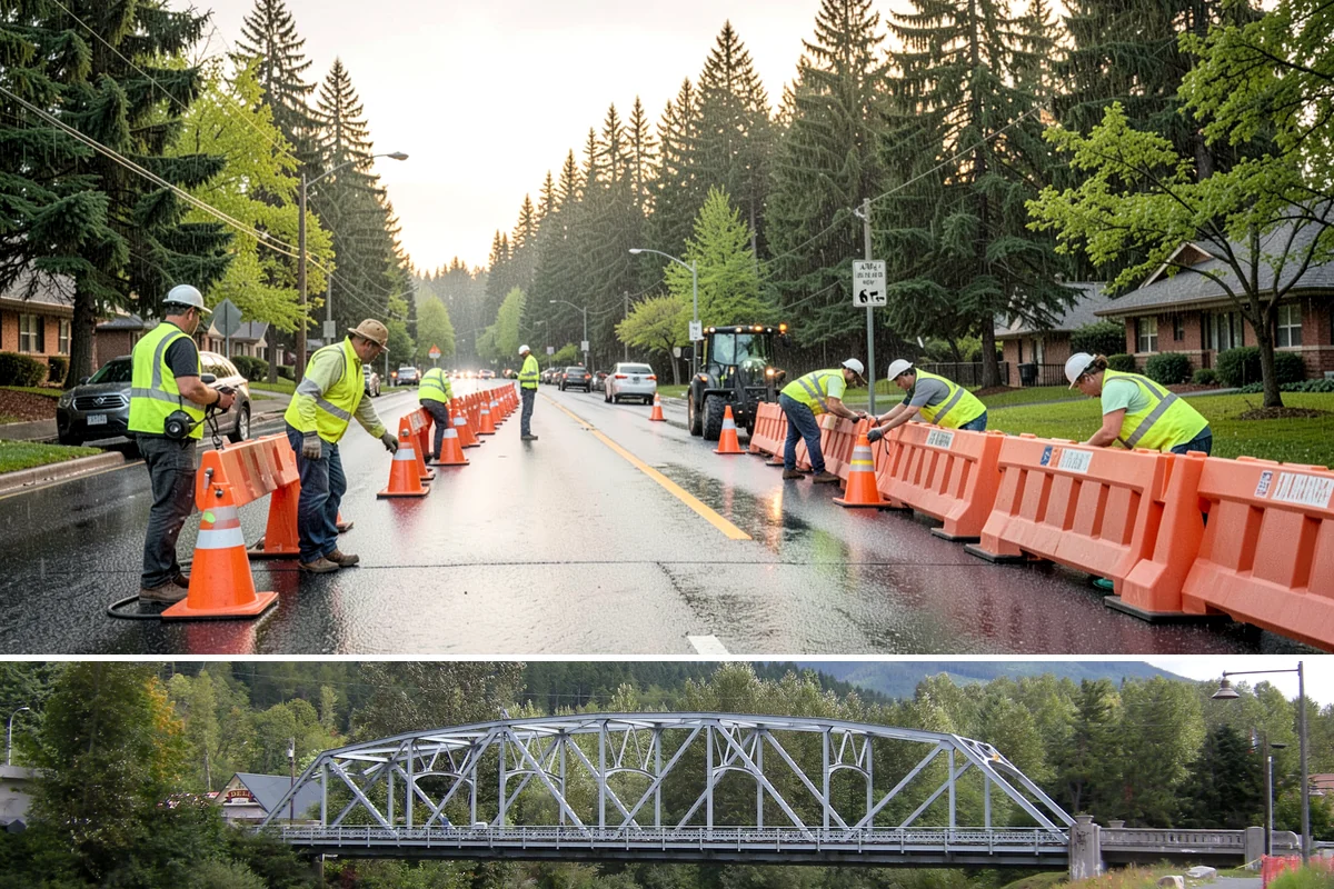Asphalt Berm Construction in Skykomish, King County, WA - Berm construction pairs with summer paving projects when warm, dry conditions ensure a solid bond to the pavement.