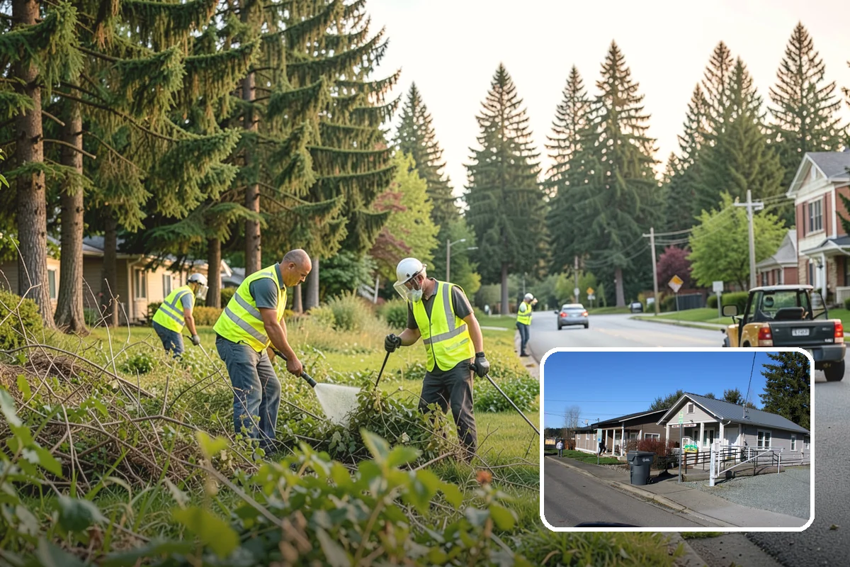 Asphalt Berm Construction in South Prairie, Pierce County, WA - Economical alternative to concrete curbing