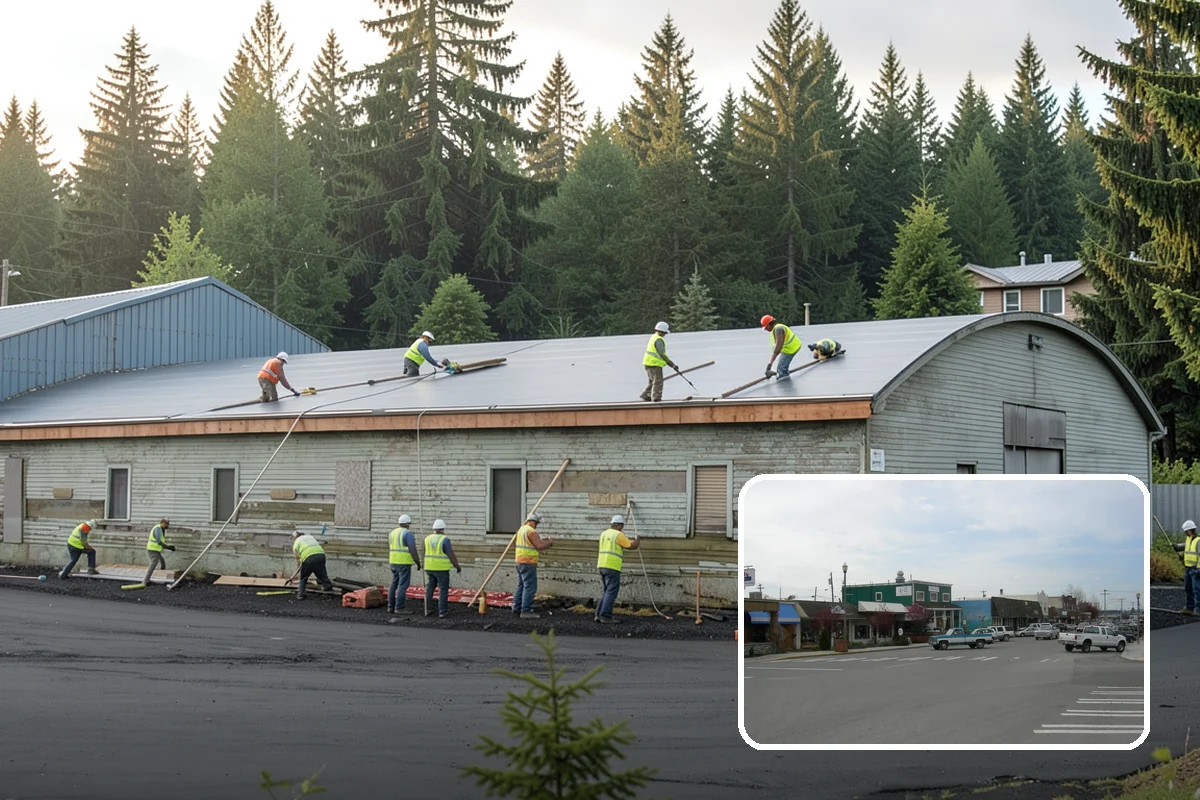 Asphalt Berm Construction in Stanwood, Snohomish County, WA - Economical alternative to concrete curbing