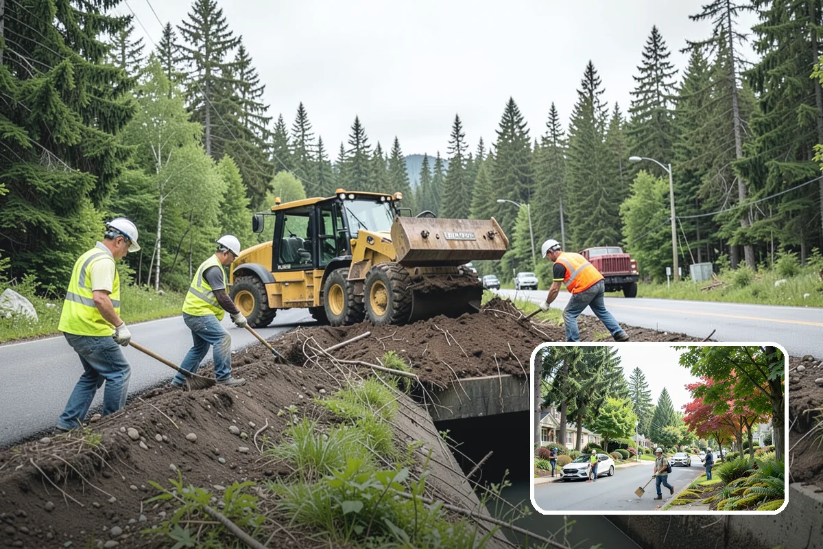 Asphalt Milling in Beaux Arts Village, King County, WA - Restores correct grade and curb reveal before overlay