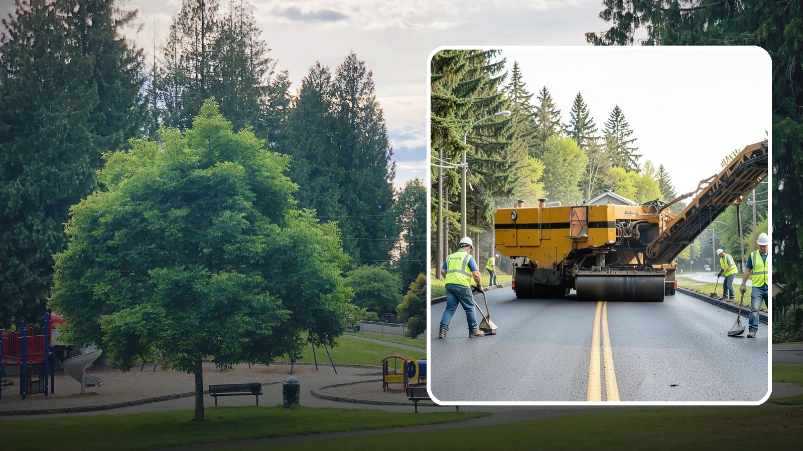 Asphalt Milling in Bonney Lake, Pierce County, WA - Cold milling that removes worn asphalt to grade in preparation for overlays and reconstruction.