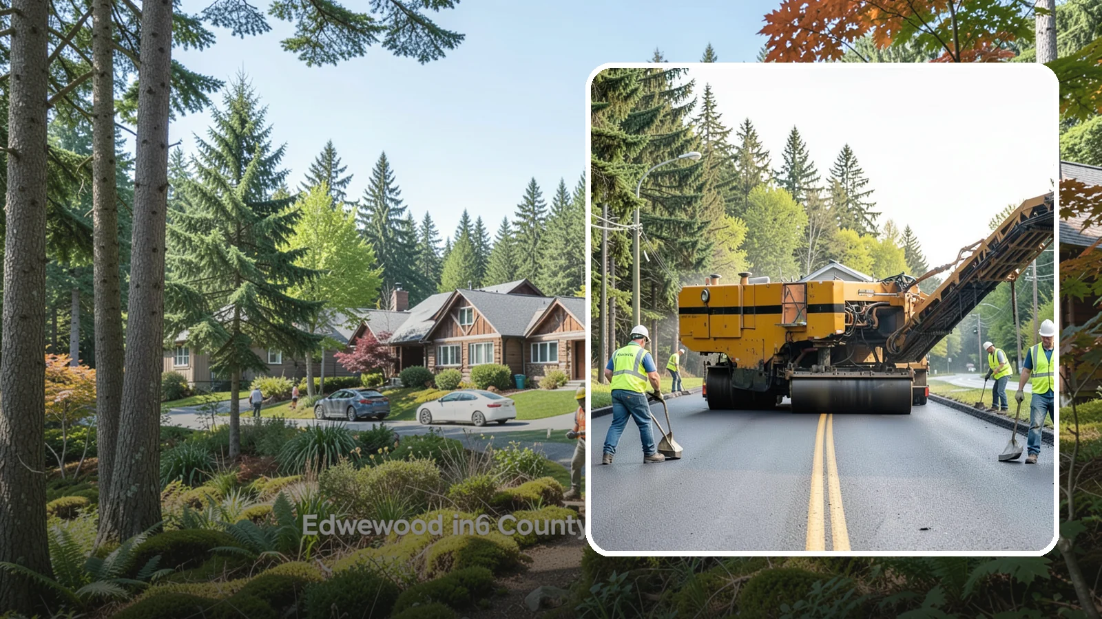 Asphalt Milling in Edgewood, Pierce County, WA - Cold milling that removes worn asphalt to grade in preparation for overlays and reconstruction.