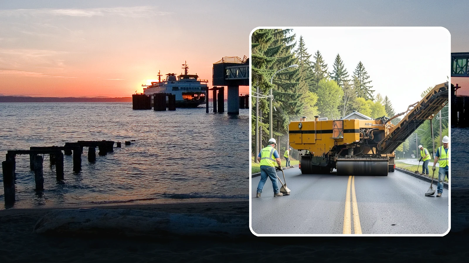 Asphalt Milling in Edmonds, Snohomish County, WA - Cold milling that removes worn asphalt to grade in preparation for overlays and reconstruction.