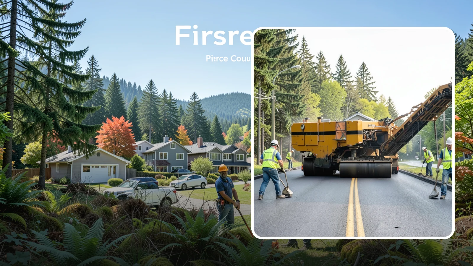Asphalt Milling in Fircrest, Pierce County, WA - Cold milling that removes worn asphalt to grade in preparation for overlays and reconstruction.