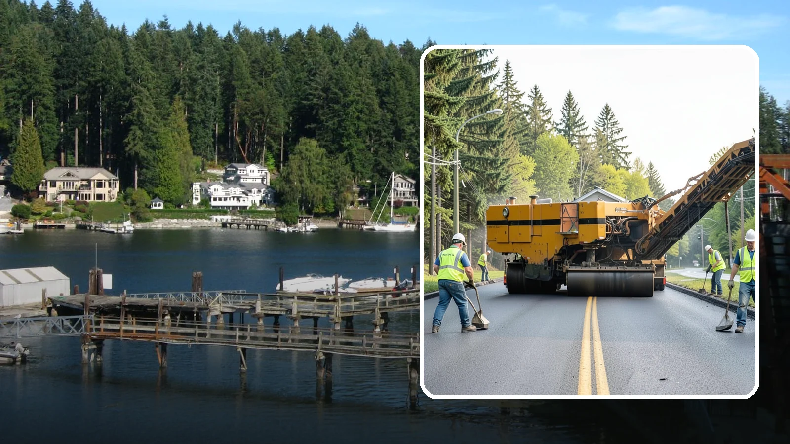 Asphalt Milling in Gig Harbor, Pierce County, WA - Cold milling that removes worn asphalt to grade in preparation for overlays and reconstruction.