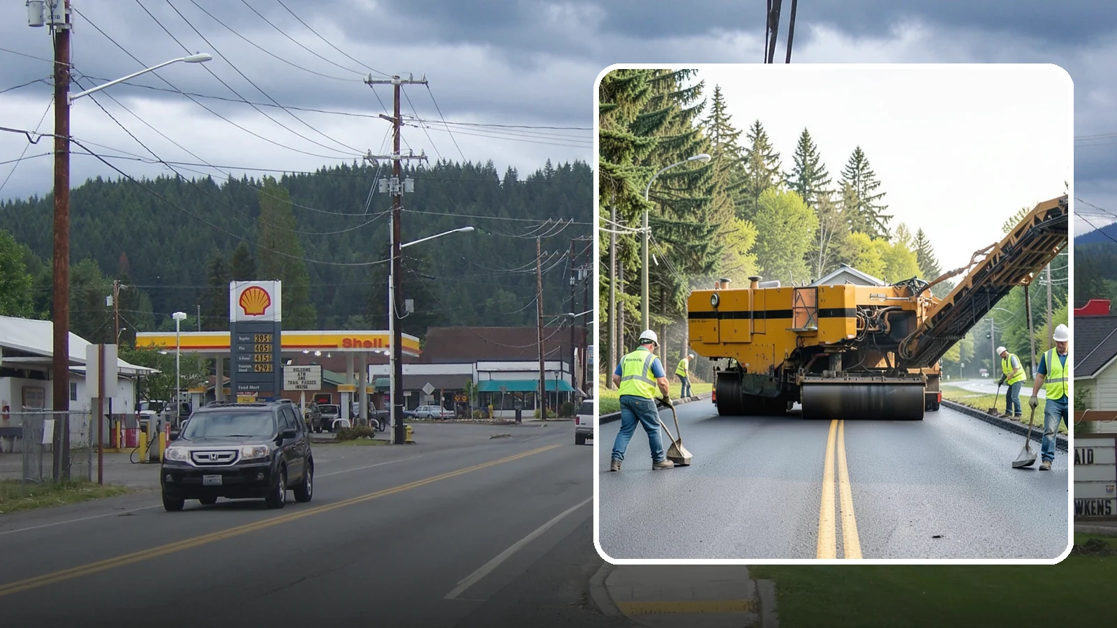 Asphalt Milling in Granite Falls, Snohomish County, WA - Cold milling that removes worn asphalt to grade in preparation for overlays and reconstruction.