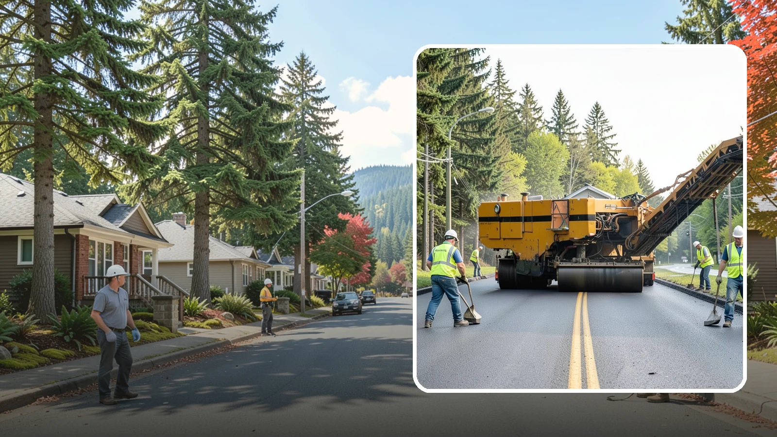 Asphalt Milling in Hunts Point, King County, WA - Cold milling that removes worn asphalt to grade in preparation for overlays and reconstruction.