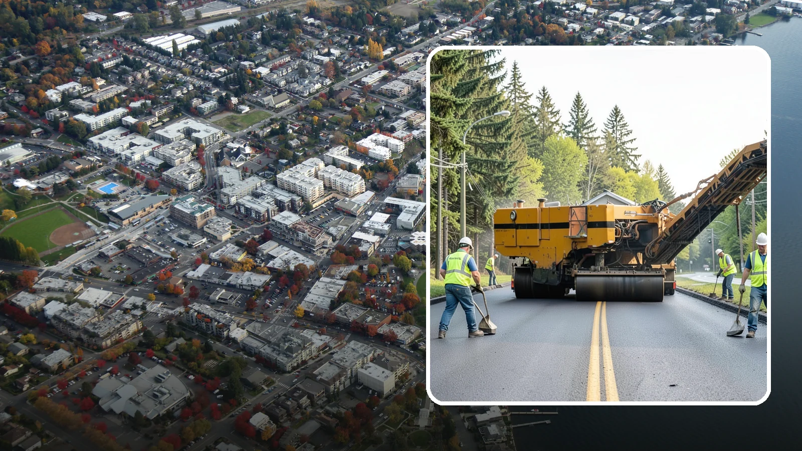 Asphalt Milling in Kirkland, King County, WA - Cold milling that removes worn asphalt to grade in preparation for overlays and reconstruction.