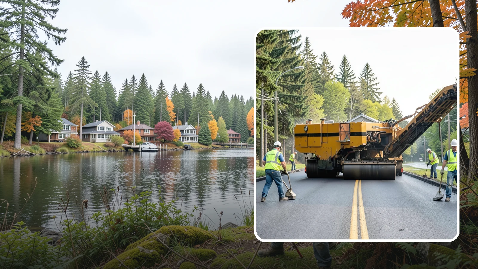 Asphalt Milling in La Conner, Skagit County, WA - Cold milling that removes worn asphalt to grade in preparation for overlays and reconstruction.