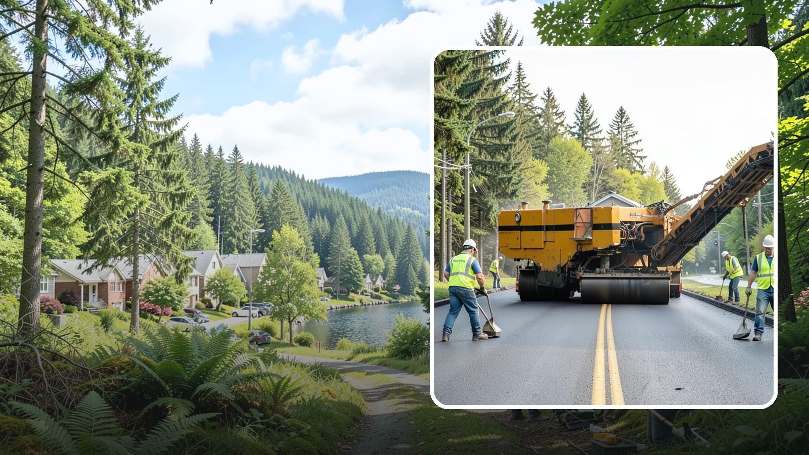 Asphalt Milling in Lake Forest Park, King County, WA - Cold milling that removes worn asphalt to grade in preparation for overlays and reconstruction.