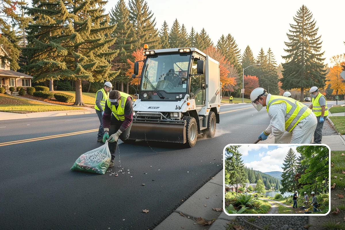 Asphalt Milling in Lake Forest Park, King County, WA - Restores correct grade and curb reveal before overlay