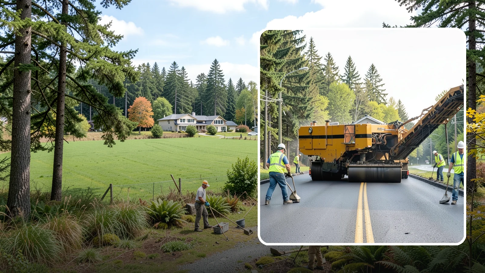 Asphalt Milling in Lyman, Skagit County, WA - Cold milling that removes worn asphalt to grade in preparation for overlays and reconstruction.