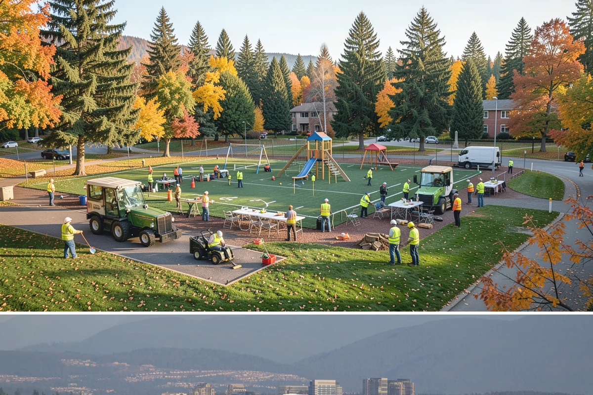 Asphalt Milling in Medina, King County, WA - Milling is coordinated tightly with the summer paving schedule so a milled surface is not left exposed through wet weather.