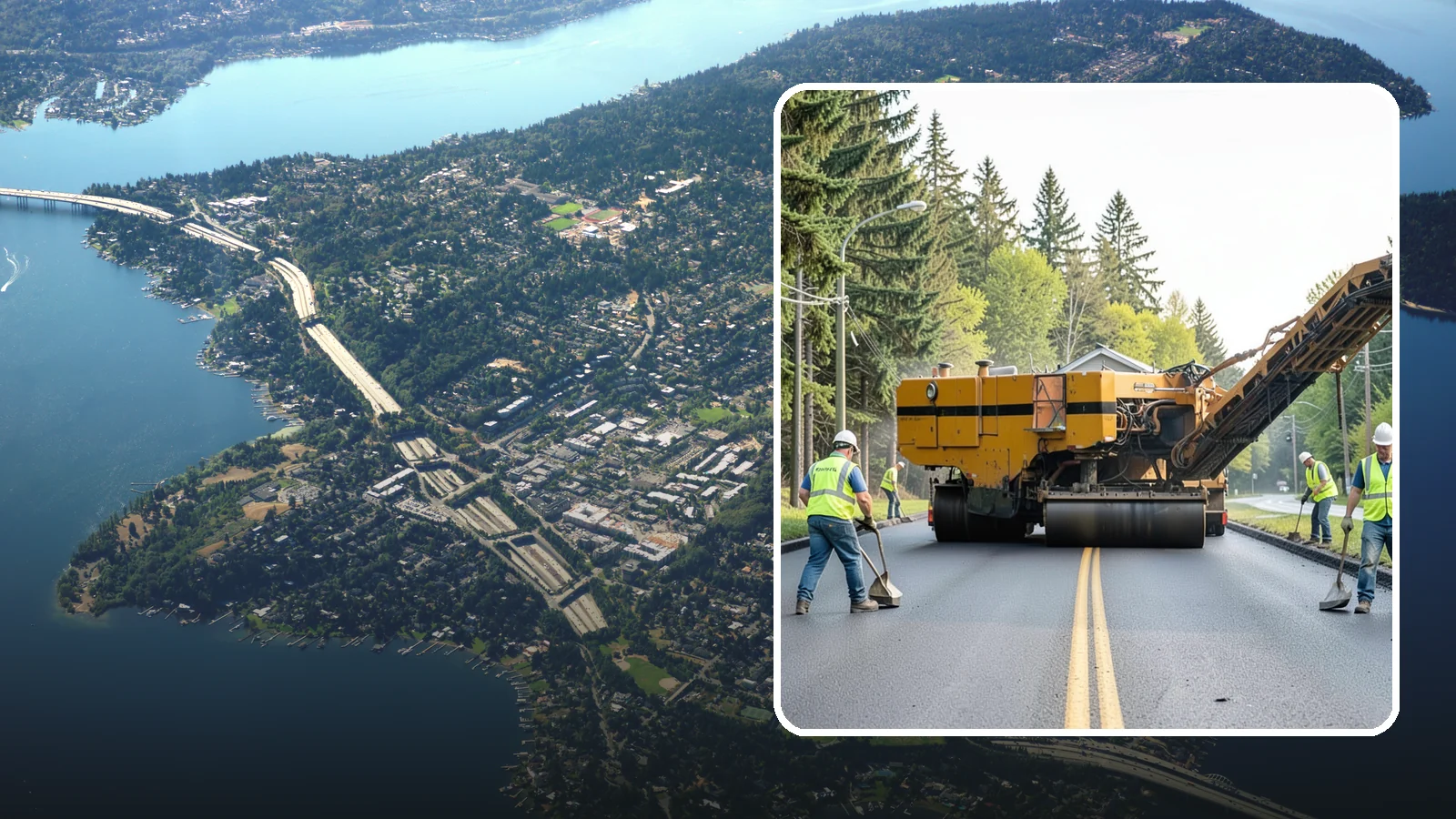 Asphalt Milling in Mercer Island, King County, WA - Cold milling that removes worn asphalt to grade in preparation for overlays and reconstruction.