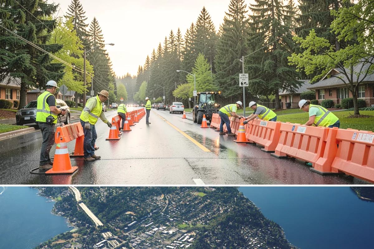 Asphalt Milling in Mercer Island, King County, WA - Milling is coordinated tightly with the summer paving schedule so a milled surface is not left exposed through wet weather.