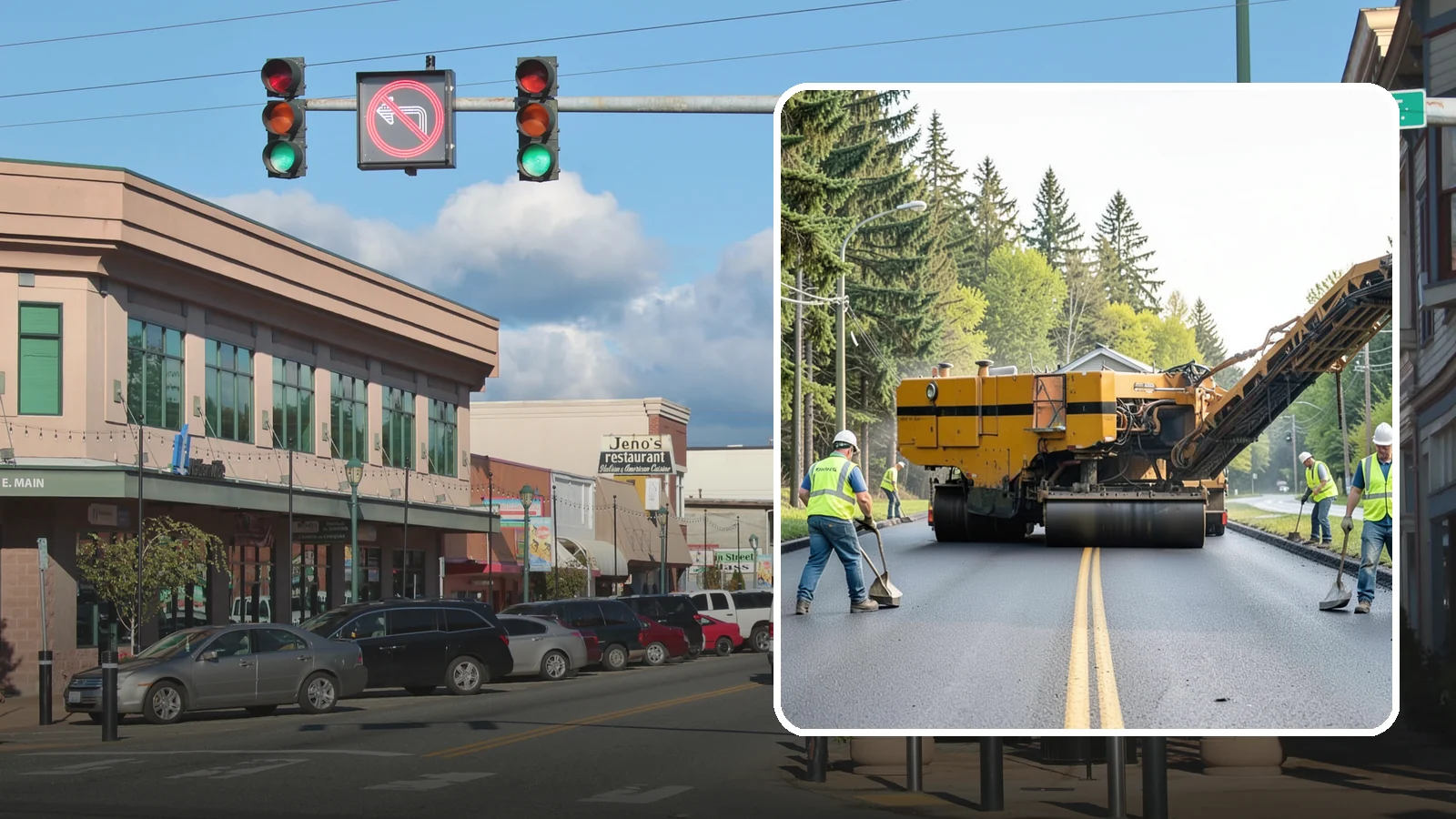 Asphalt Milling in Monroe, Snohomish County, WA - Cold milling that removes worn asphalt to grade in preparation for overlays and reconstruction.