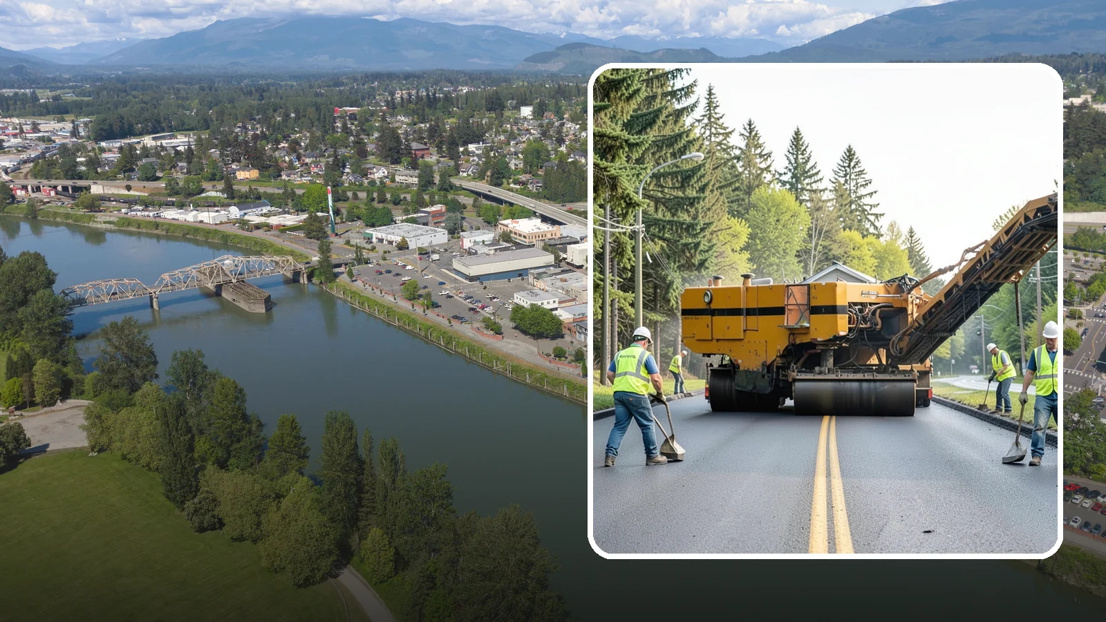 Asphalt Milling in Mount Vernon, Skagit County, WA - Cold milling that removes worn asphalt to grade in preparation for overlays and reconstruction.