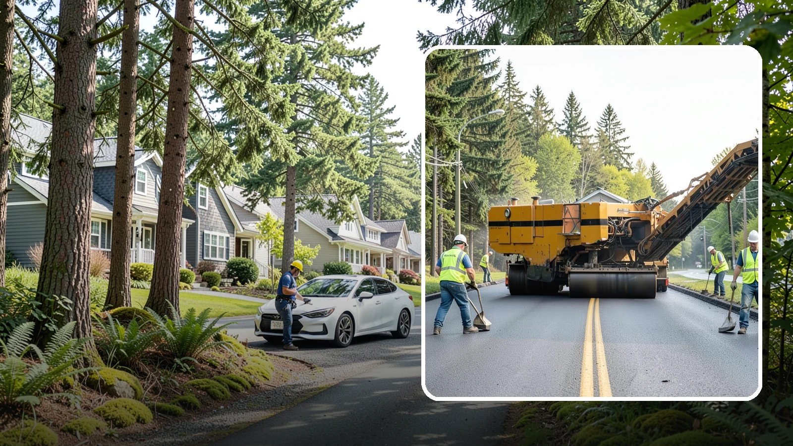 Asphalt Milling in Normandy Park, King County, WA - Cold milling that removes worn asphalt to grade in preparation for overlays and reconstruction.