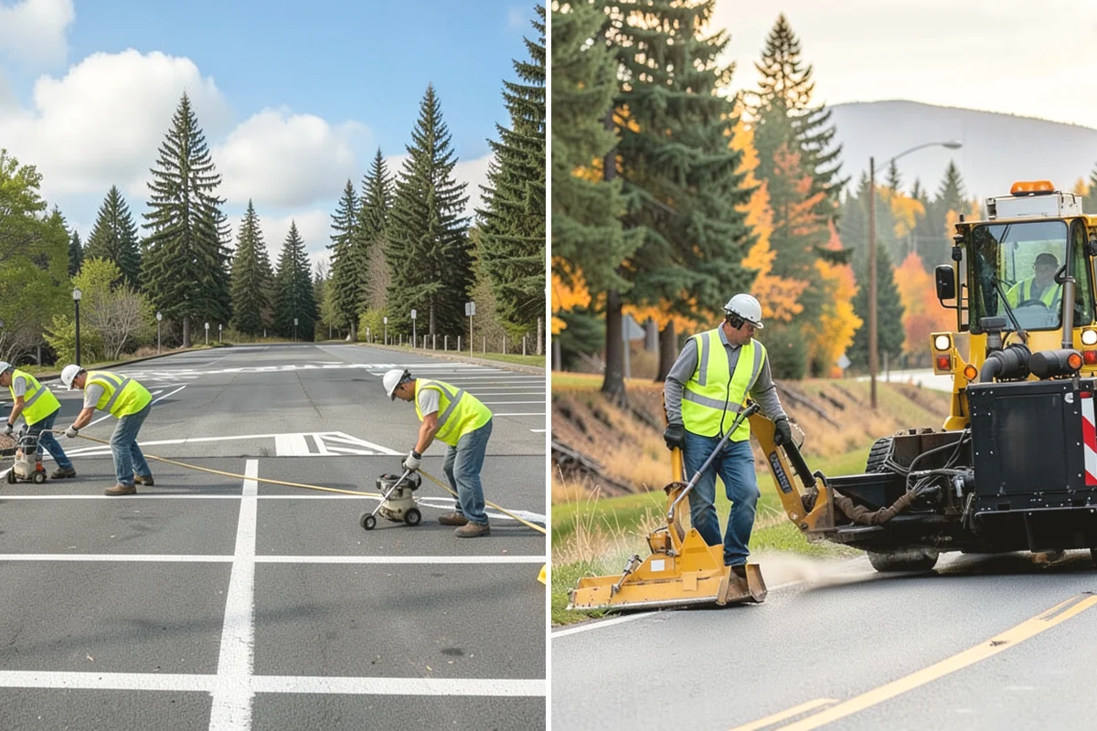 Asphalt Milling in North Bend, King County, WA - Establish milling depth, grade, and cross-slope