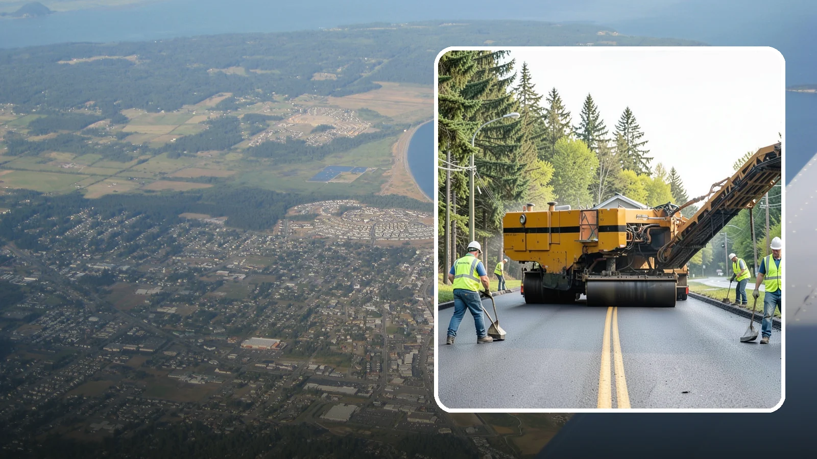 Asphalt Milling in Oak Harbor, Island County, WA - Cold milling that removes worn asphalt to grade in preparation for overlays and reconstruction.
