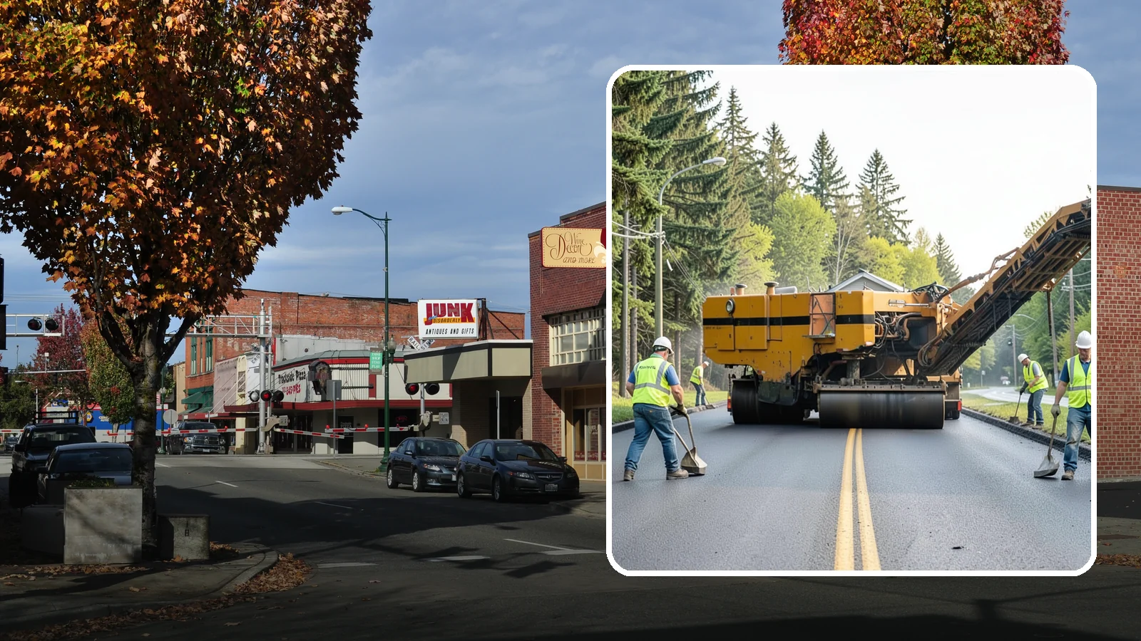 Asphalt Milling in Puyallup, Pierce County, WA - Cold milling that removes worn asphalt to grade in preparation for overlays and reconstruction.