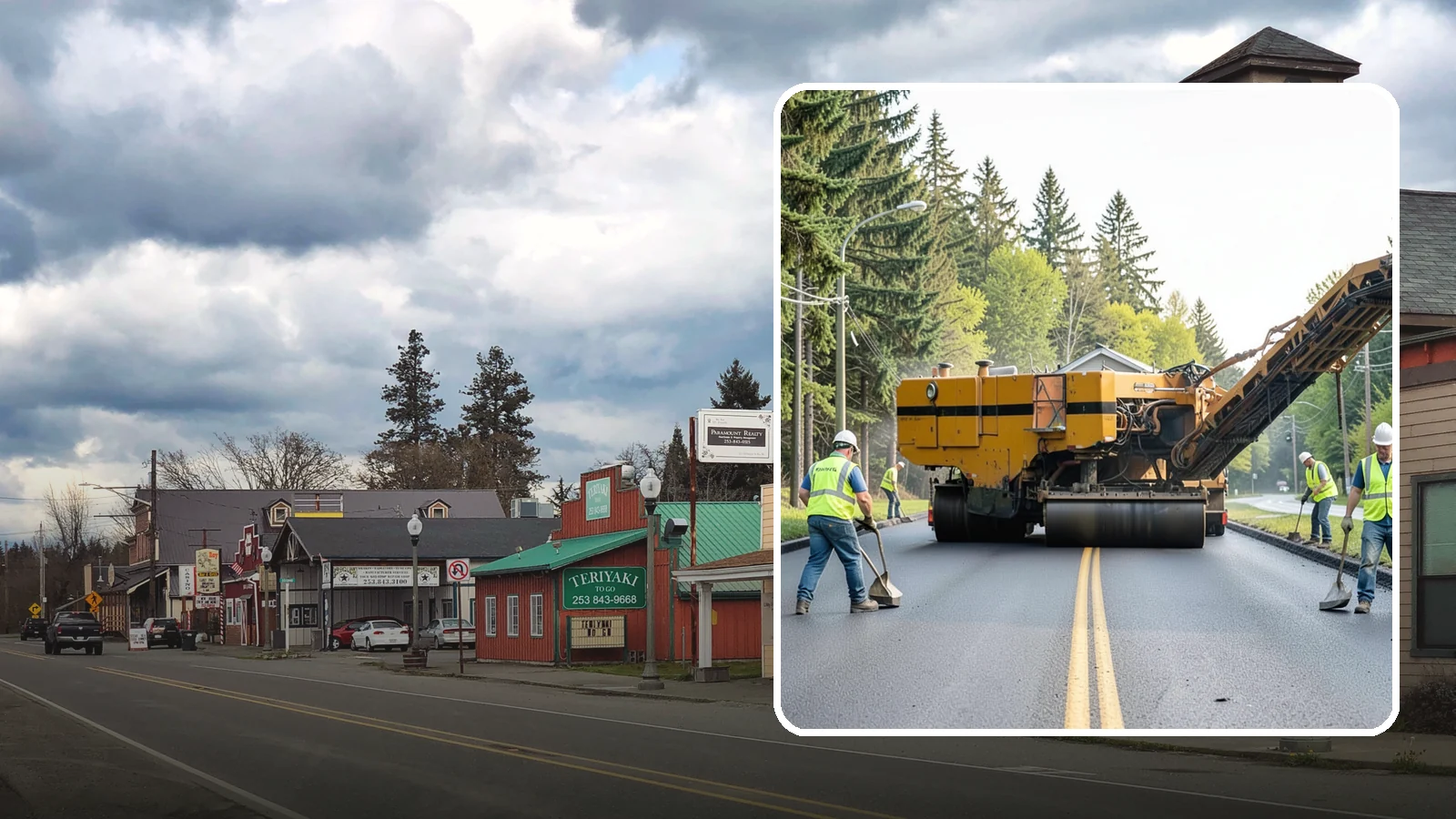 Asphalt Milling in Roy, Pierce County, WA - Cold milling that removes worn asphalt to grade in preparation for overlays and reconstruction.