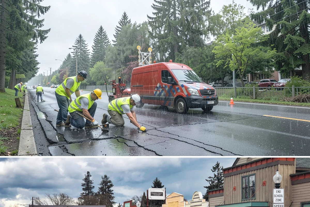 Asphalt Milling in Roy, Pierce County, WA - Milling is coordinated tightly with the summer paving schedule so a milled surface is not left exposed through wet weather.