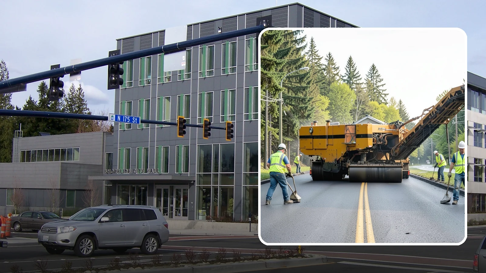 Asphalt Milling in Shoreline, King County, WA - Cold milling that removes worn asphalt to grade in preparation for overlays and reconstruction.