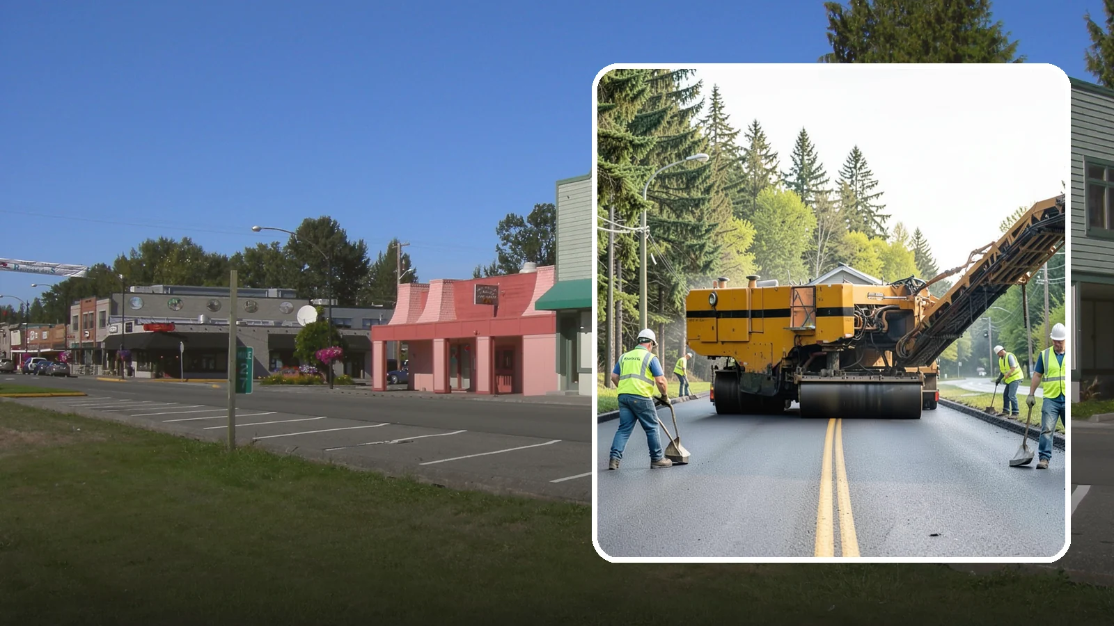 Asphalt Milling in Snoqualmie, King County, WA - Cold milling that removes worn asphalt to grade in preparation for overlays and reconstruction.
