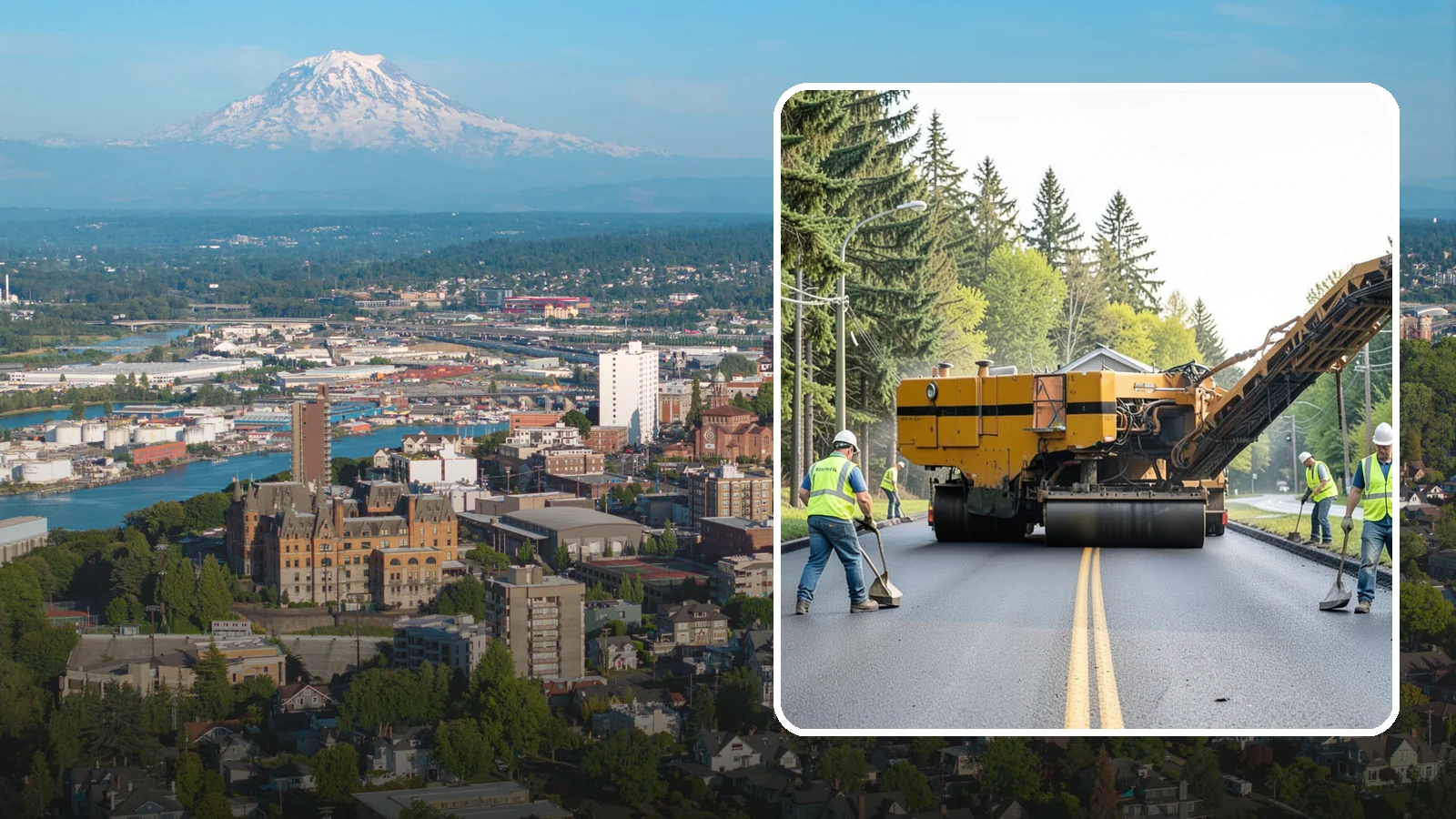 Asphalt Milling in Tacoma, Pierce County, WA - Cold milling that removes worn asphalt to grade in preparation for overlays and reconstruction.