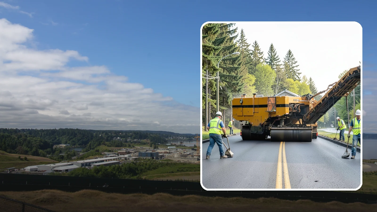 Asphalt Milling in University Place, Pierce County, WA - Cold milling that removes worn asphalt to grade in preparation for overlays and reconstruction.