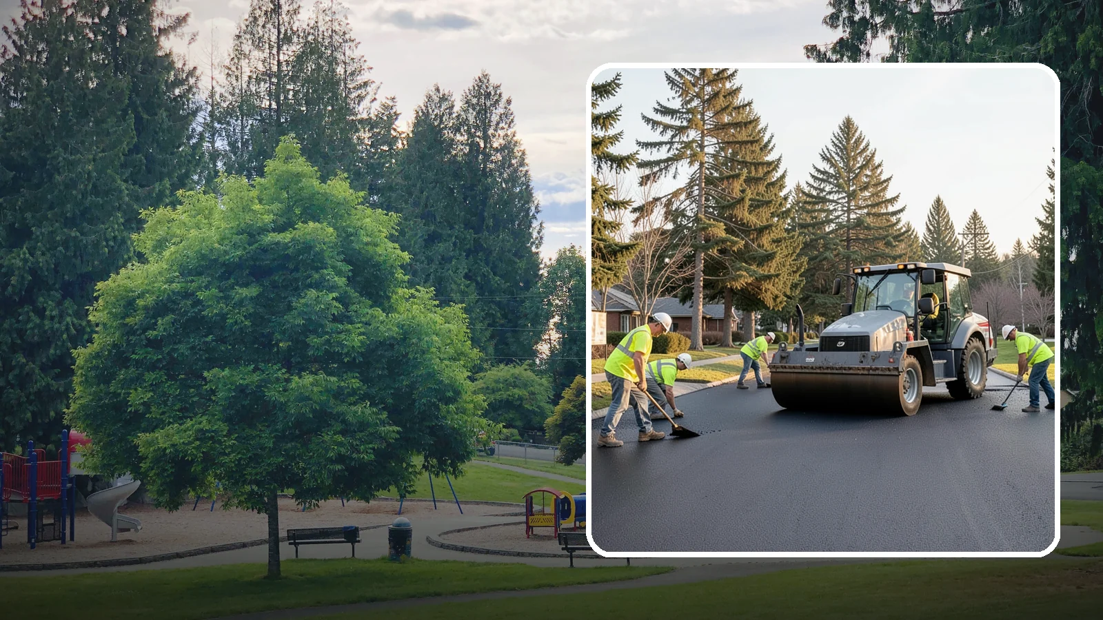 Asphalt Overlay in Bonney Lake, Pierce County, WA - Asphalt overlays that extend pavement life across streets, lots, and trails without full reconstruction.