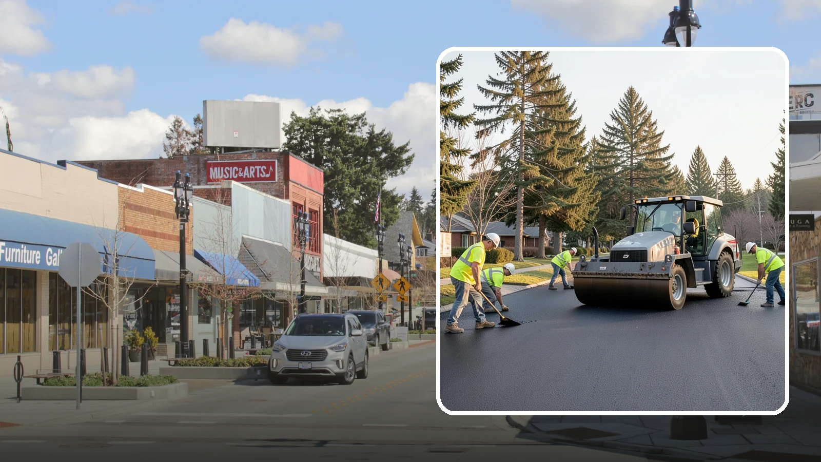 Asphalt Overlay in Bothell, King County, WA - Asphalt overlays that extend pavement life across streets, lots, and trails without full reconstruction.